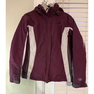 (SOLD) Columbia Women's Ski Jacket - Purple and White